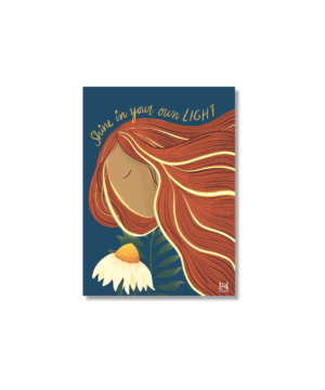 Original Art work - "Shine in your own light" Islamic art print, A5 & A6 size, handmade design, Matte paper and wall art.