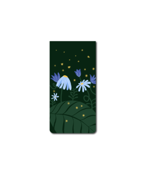Original Art work - Handmade "Blue Blooms" magnetic bookmark, matte finish, book accessories and bookish gift.