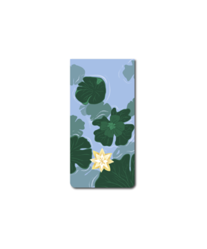 Original Art work - Handmade "Waterlily" magnetic bookmark, matte finish, book accessories and bookish gift.