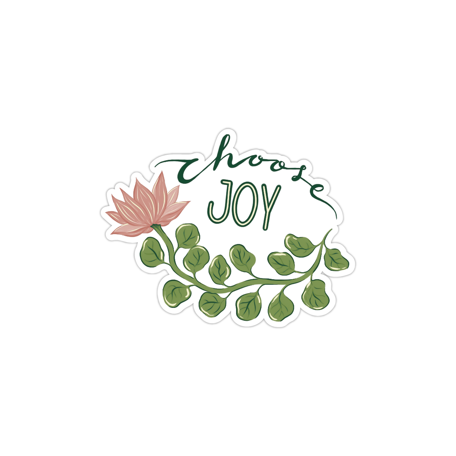 Original Art work - "Choose Joy" vinyl sticker, glossy finish, mindful art.