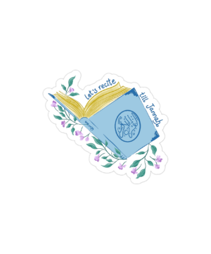 "Lets Recite Quran till Jannah" vinyl sticker, glossy finish, faith-inspired Islamic mindful art.